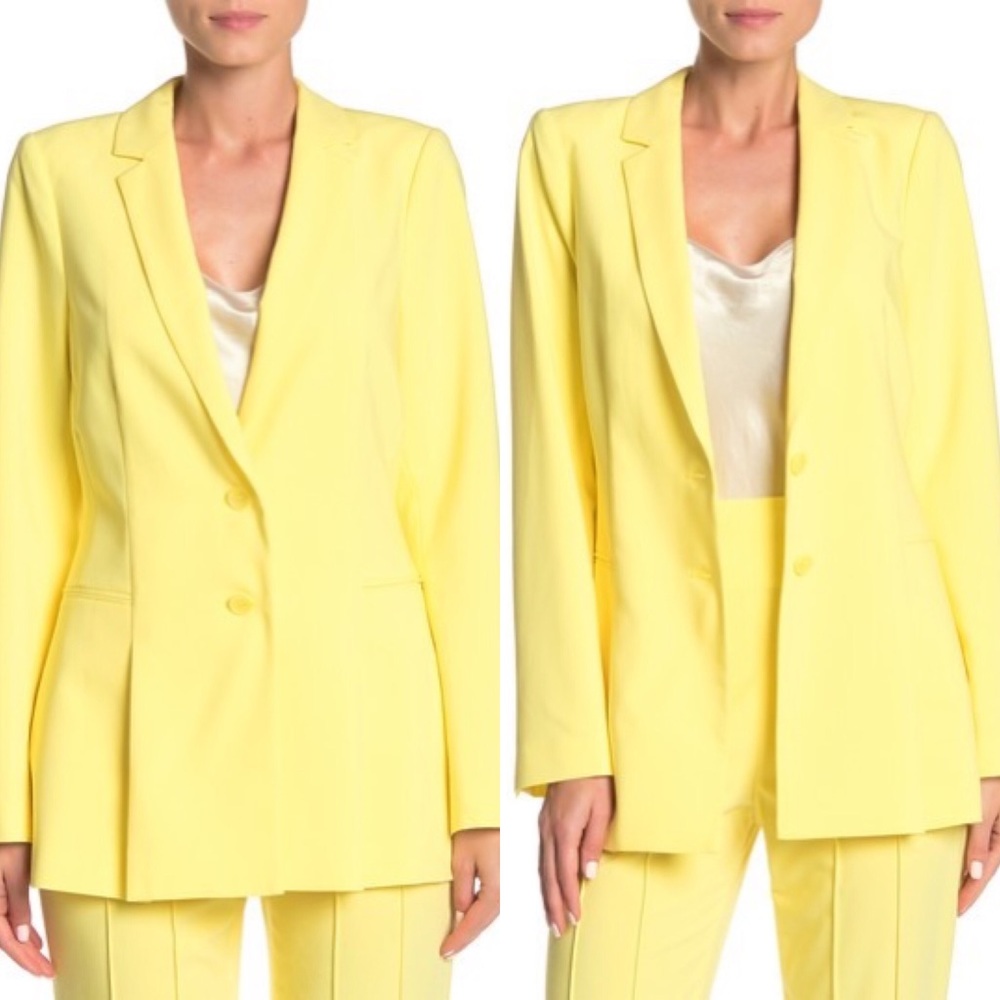 BCBG MAXAZRIA YELLOW TWO PIECE SUIT